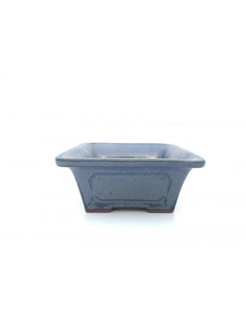 Tiesto cuadrado 10 cm azul checo 10004 para bonsai