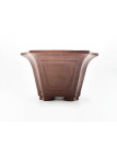 Tiesto cuadrado semicascada 24.5 cm Yixing sin esmaltar 14563 bonsai