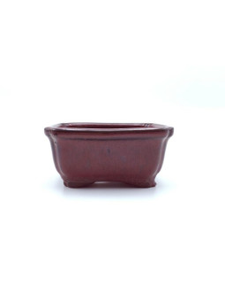 Tiesto rectangular 12.5 cm rojo 13452/17 bonsai