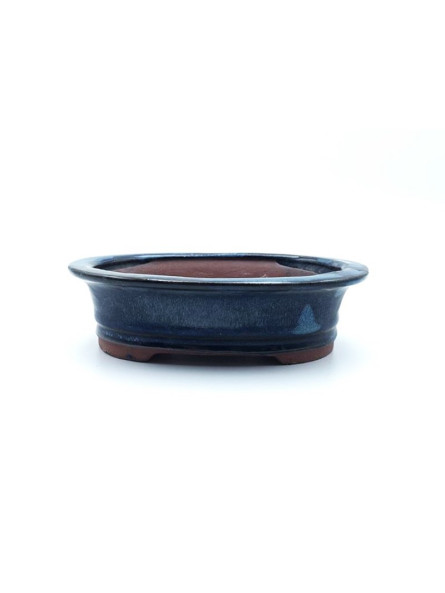 Tiesto ovalado 15 cm azul 13787/14 para bonsai