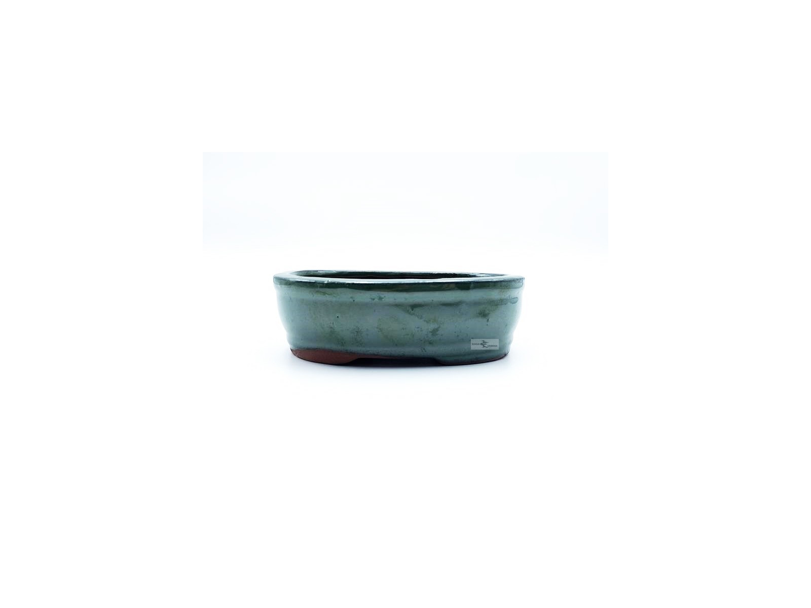 Tiesto ovalado 17.5 cm verde 13788/15 para bonsai