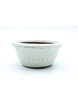 Tiesto redondo 10 cm crema 13452/20 para bonsai