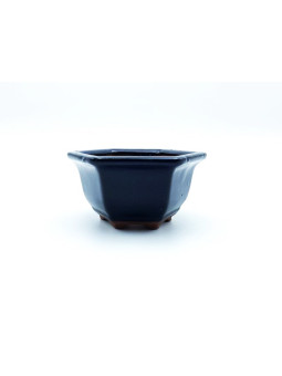 Tiesto hexagonal 9 cm azul 13452/16 para bonsai
