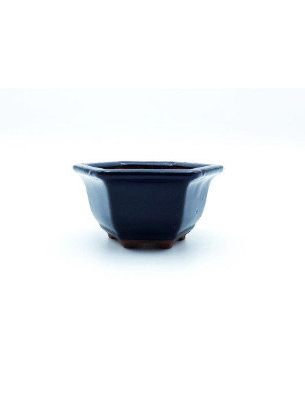 Tiesto hexagonal 9 cm azul 13452/16 para bonsai