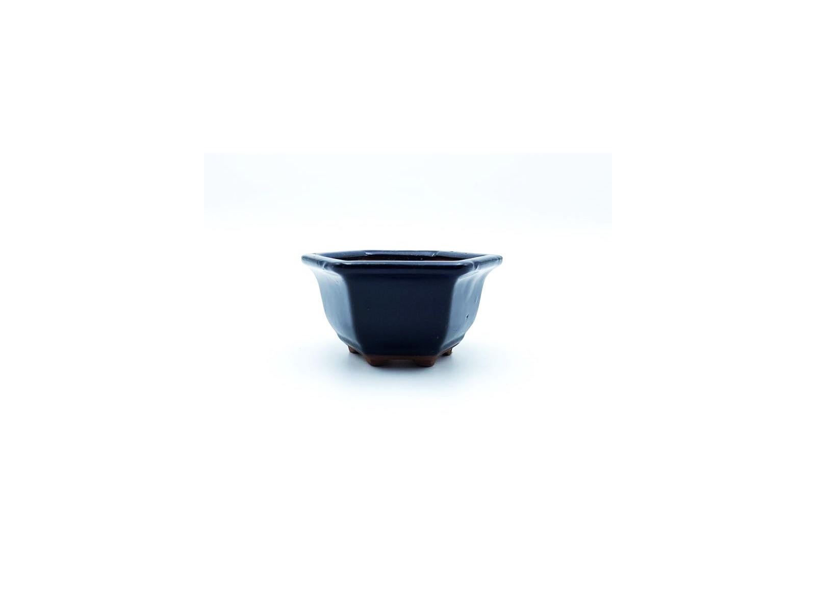 Tiesto hexagonal 9 cm azul 13452/16 para bonsai