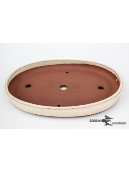 Tiesto oval 36 5 cm crema