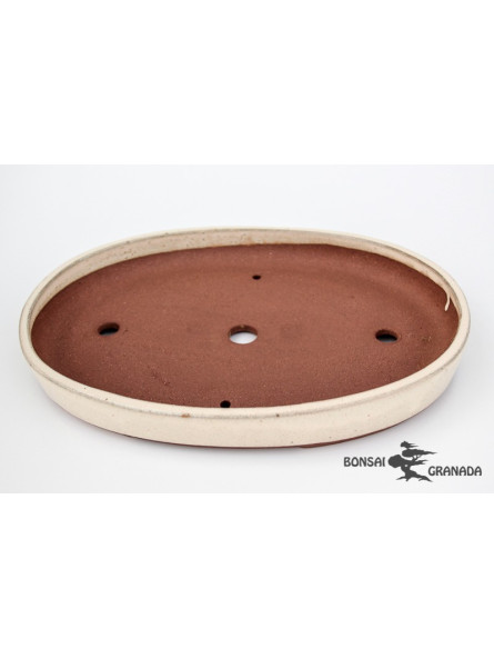 Tiesto oval 36 5 cm crema
