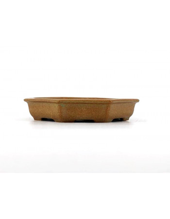 Tiesto hexagonal 12 cm checo marrón 10403