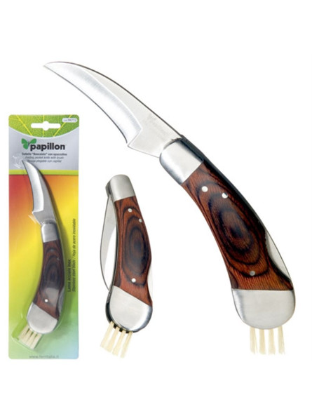 Navaja plegable con mango de madera