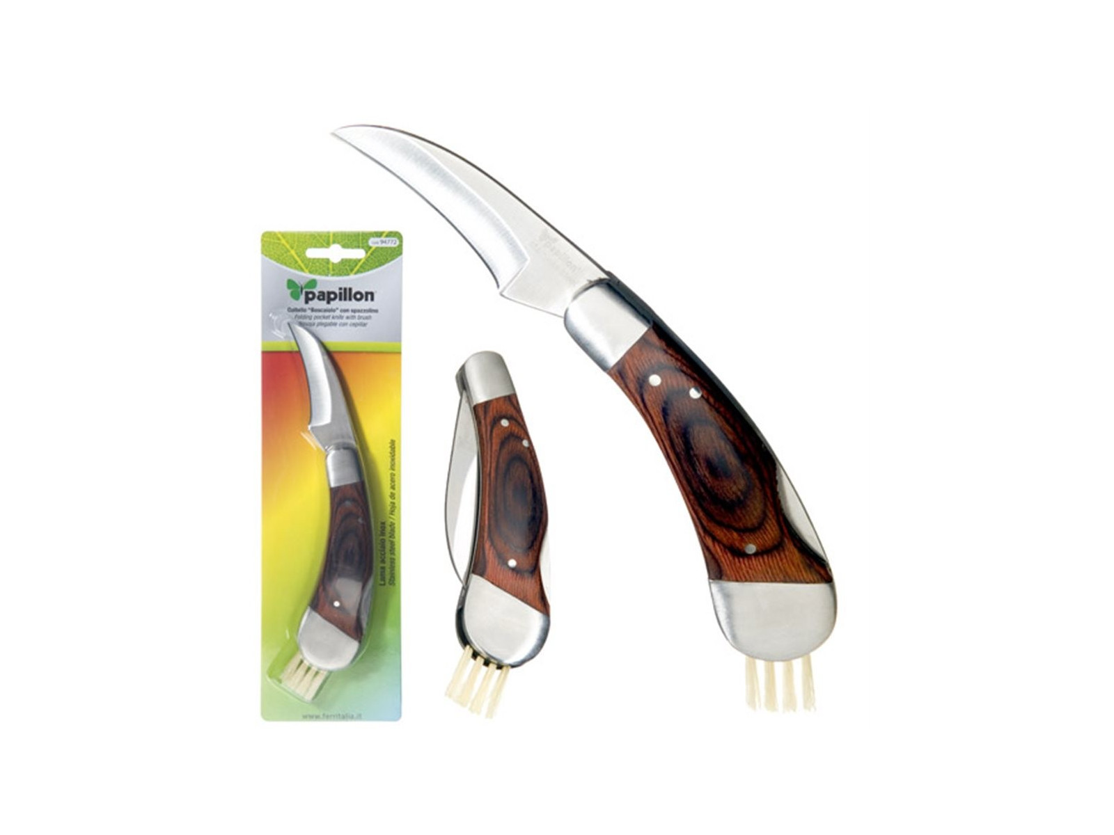Navaja plegable con mango de madera