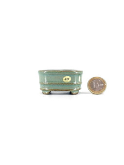 Tiesto ovalado 5.6 cm verde Seto 54810/4, las mejores macetas en tu centro de Bonsais Online