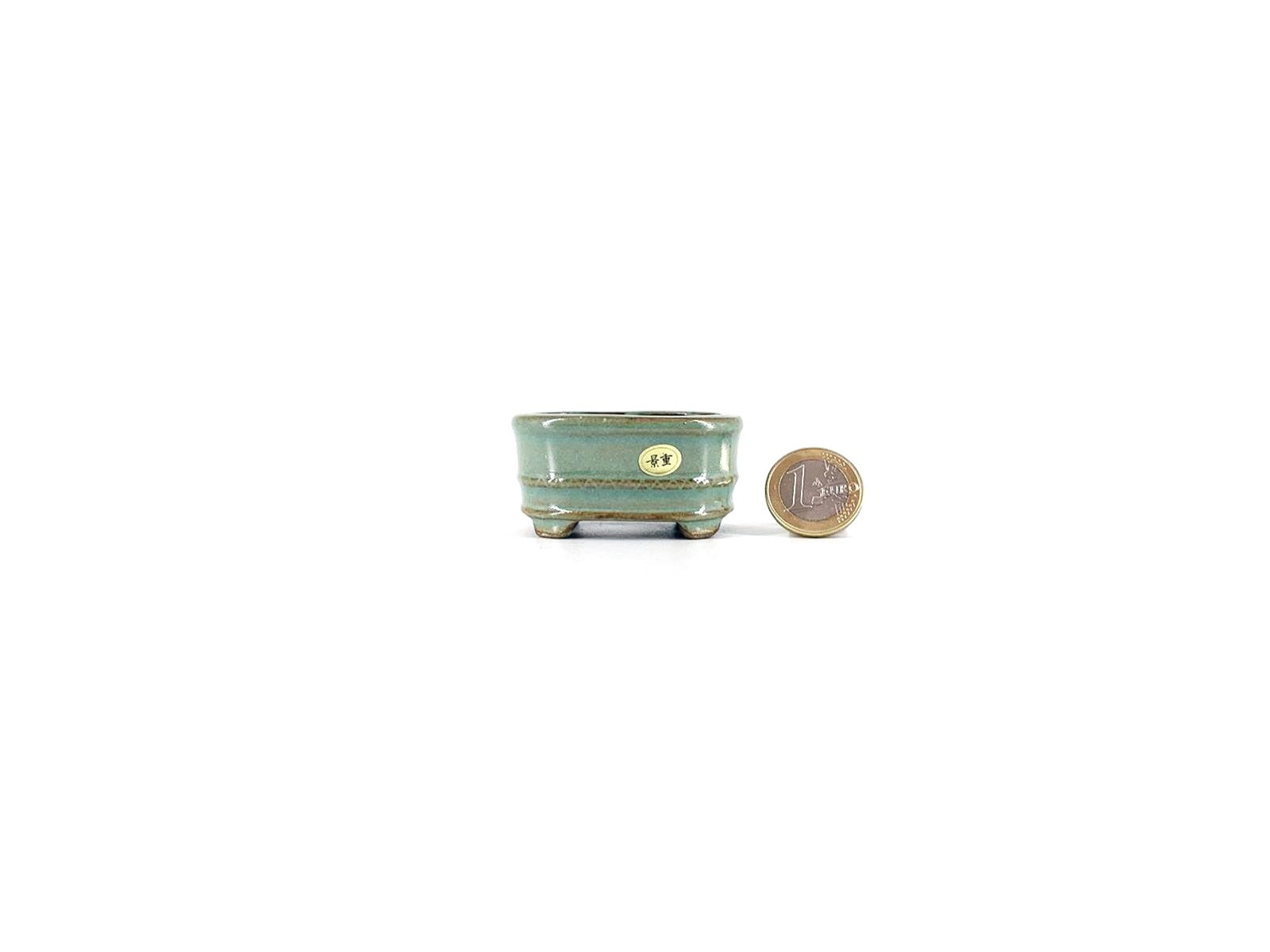 Tiesto ovalado 5.6 cm verde Seto 54810/4, las mejores macetas en tu centro de Bonsais Online