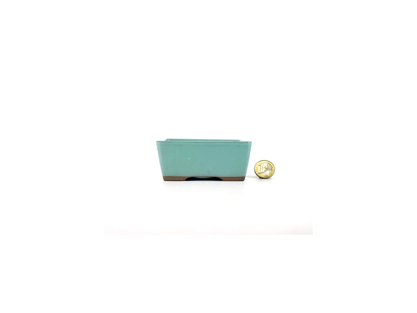Tiesto rectangular 10.5 cm verde agua Yokkaichi 13732/54