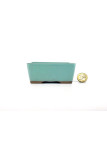 Tiesto rectangular 10.5 cm verde agua Yokkaichi 13732/54