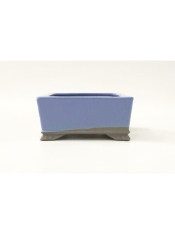 Tiesto cuadrado 12 cm celeste Seto para bonsai