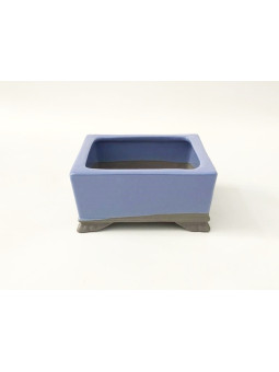 Tiesto cuadrado 12 cm celeste Seto para bonsai