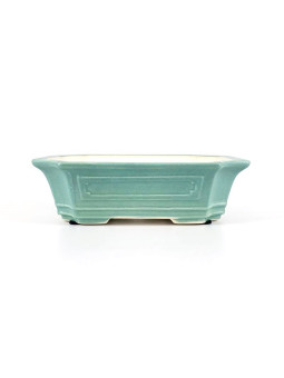 Tiesto rectangular 18 cm verde agua Yixing 12063