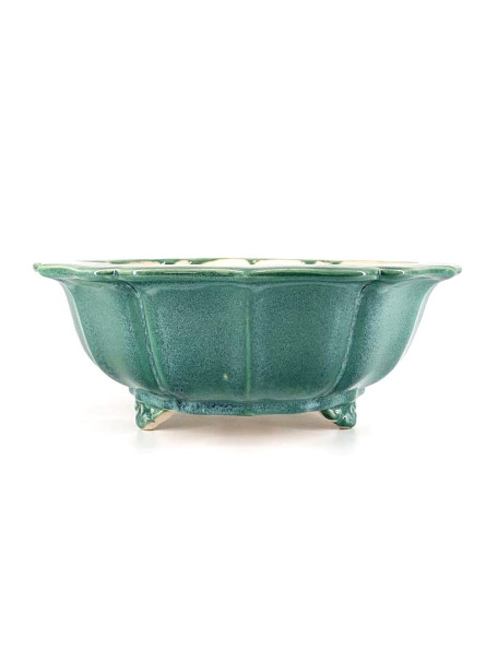 Tiesto redondo 31 cm verde agua Yixing 12129