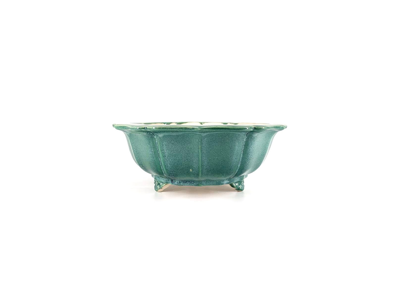 Tiesto redondo 31 cm verde agua Yixing 12129