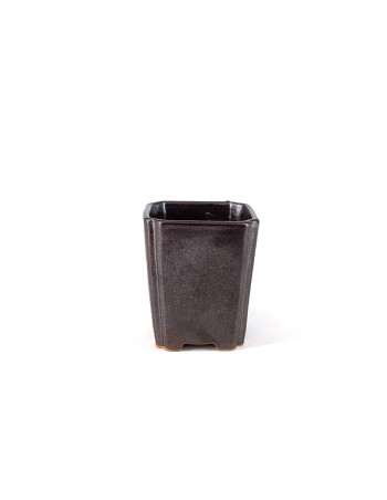 Tiesto cuadrado cascada 7,5 cm marrón 12155