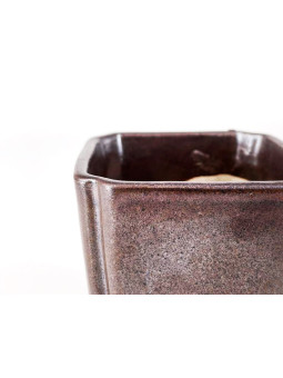 Tiesto cuadrado cascada 7,5 cm marrón 12155