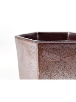 Tiesto hexagonal cascada 9,5 cm marrón 12153