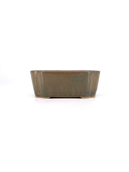 Tiesto rectangular 12 cm verde-marron checo 12198