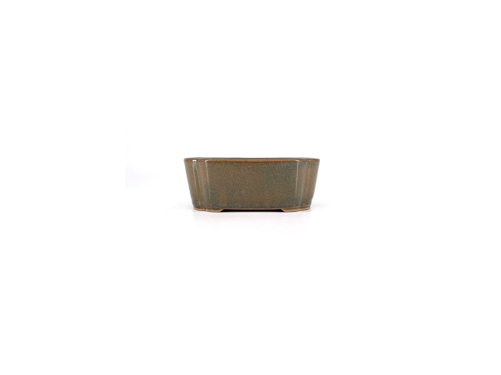 Tiesto rectangular 12 cm verde-marron checo 12198