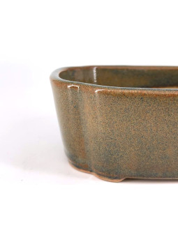 Tiesto rectangular 12 cm verde-marron checo 12198