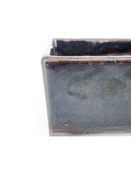 Tiesto cuadrado 8,5 cm marron oscuro checo 12203