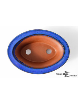 Tiesto oval 17 cm azul