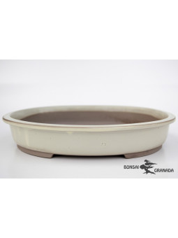 Tiesto oval 32 cm crema