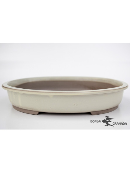 Tiesto oval 32 cm crema