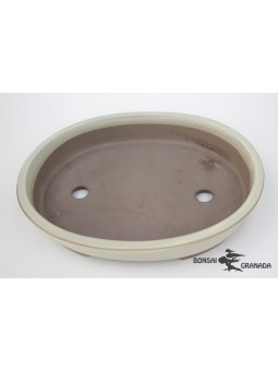 Tiesto oval 32 cm crema
