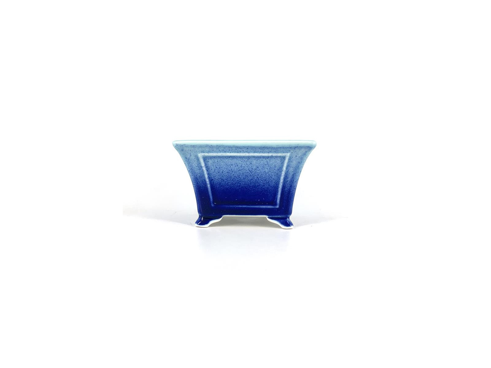 Tiesto cuadrado 14 cm 18349/2 Yixing celeste - azul oscuro