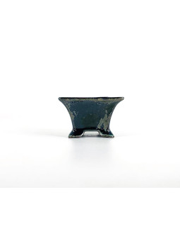 Tiesto cuadrado 8 cm 18345/2 Yixing verde óxido