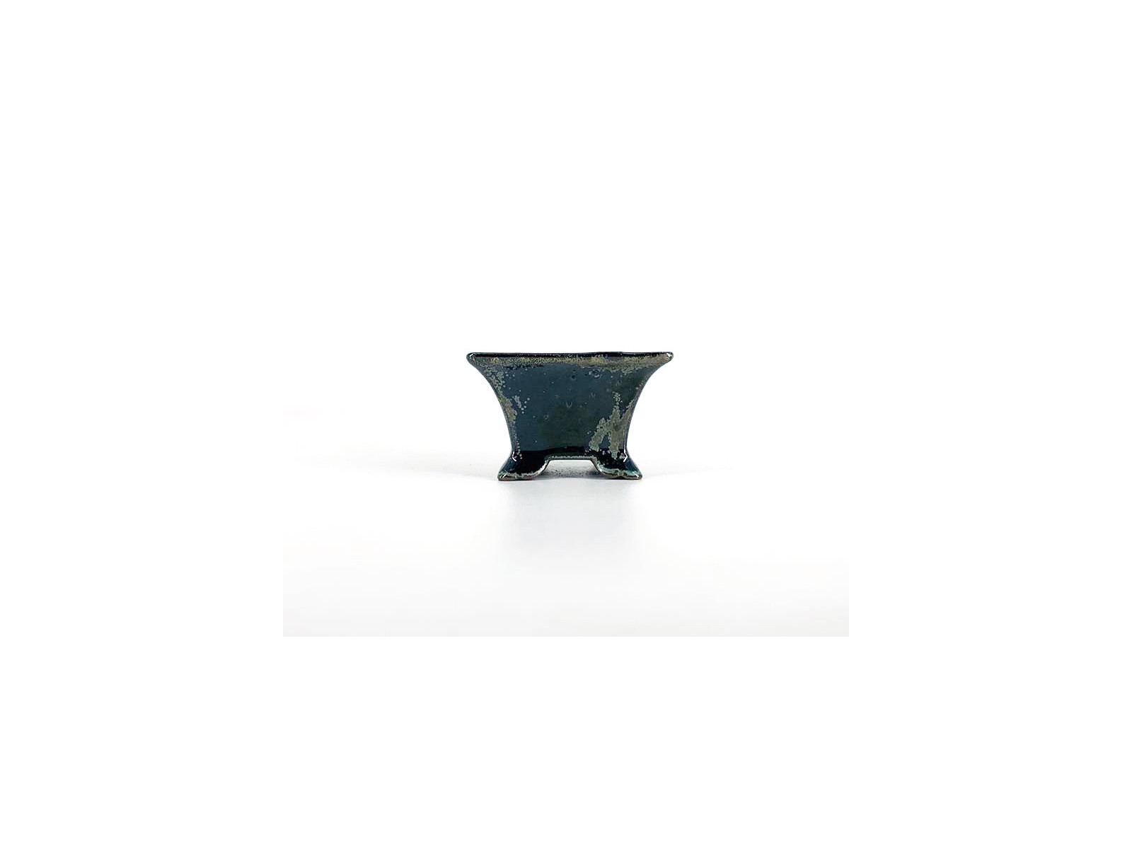Tiesto cuadrado 8 cm 18345/2 Yixing verde óxido