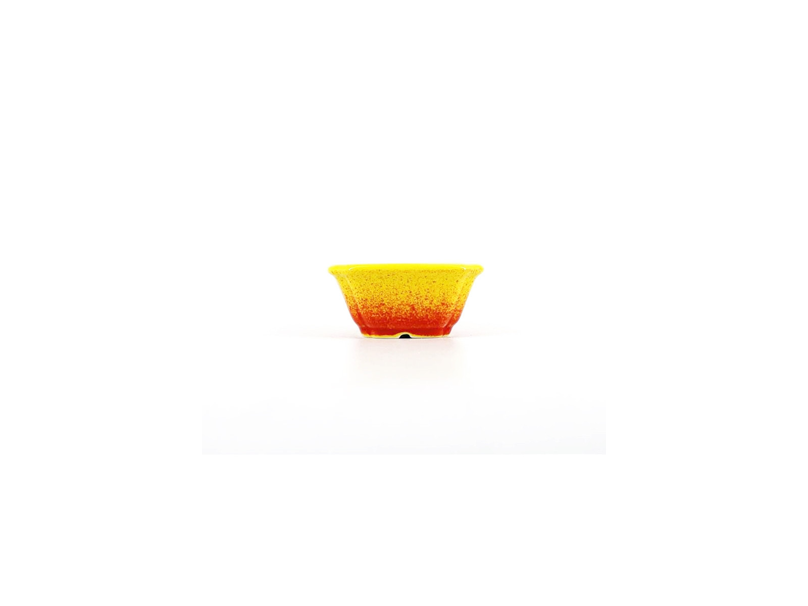 Tiesto cuadrado 8 cm 18356  Yixing amarillo-rojo
