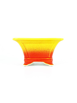 Tiesto cuadrado 15,5 cm 18349/3 Yixing rojo-amarillo