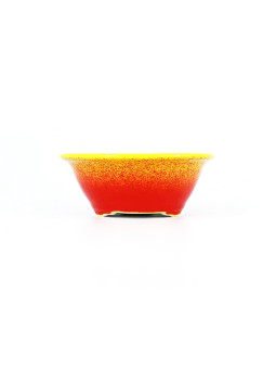 Tiesto redondo 12,5 cm 18298/1 Yixing rojo-amarillo