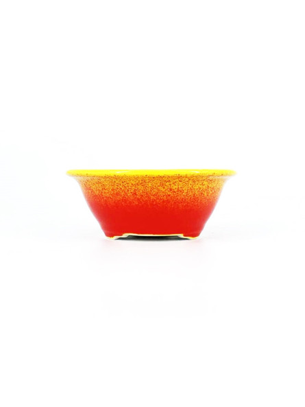 Tiesto redondo 12,5 cm 18298/1 Yixing rojo-amarillo