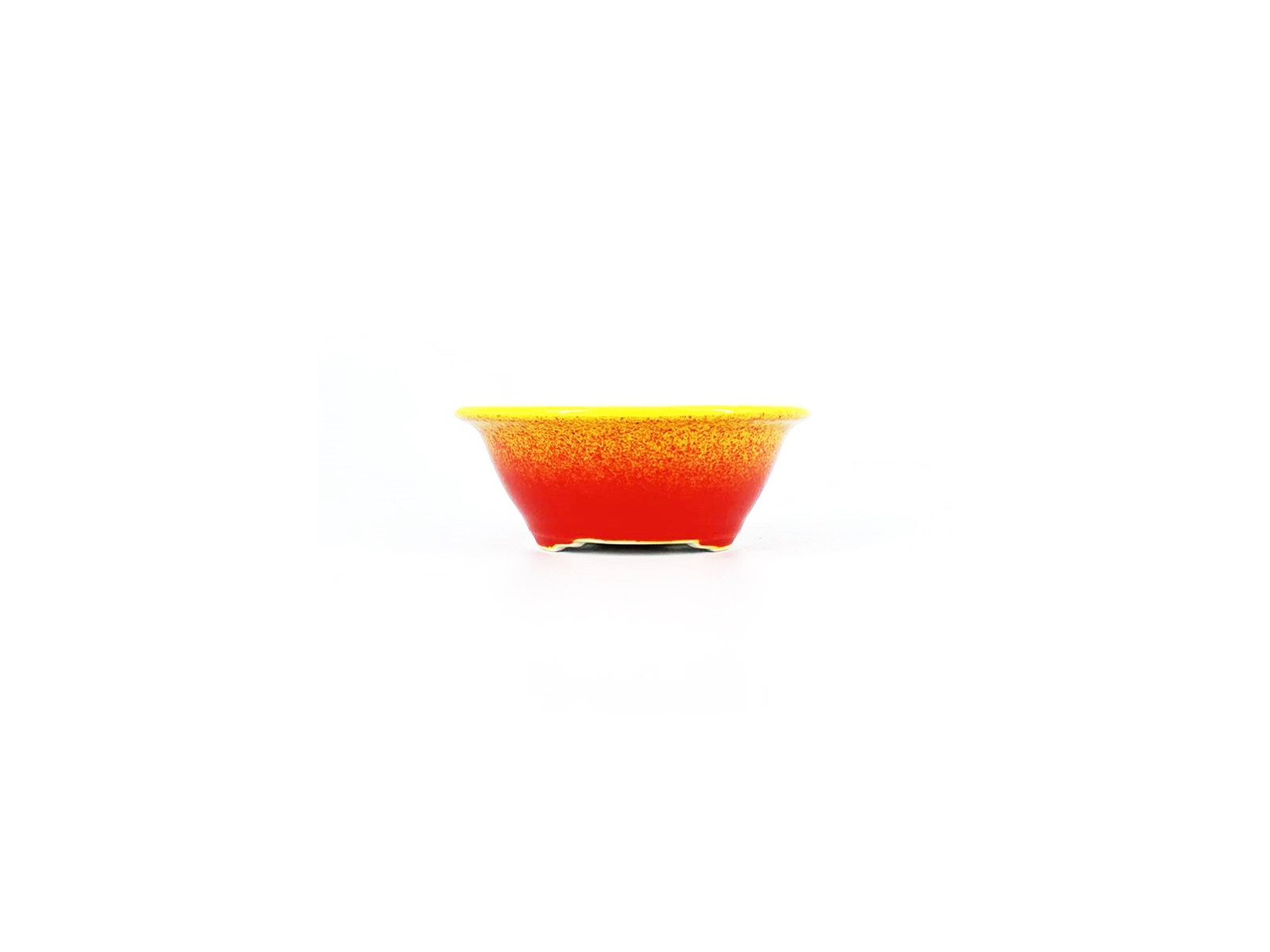 Tiesto redondo 12,5 cm 18298/1 Yixing rojo-amarillo