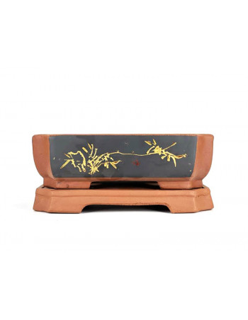 Tiesto rectangular 32 cm 18382 sin esmaltar + mesa 4 cm de altura