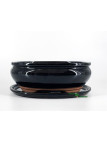 Tiesto ovalado 16 cm con plato negro 23502