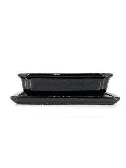 Tiesto rectangular con plato 21,5 cm 23314 negro