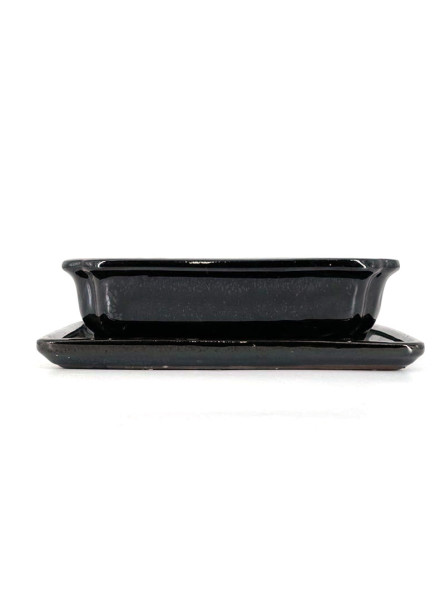 Tiesto rectangular con plato 21,5 cm 23314 negro