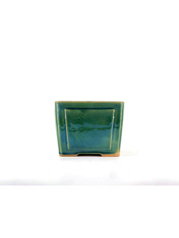 Tiesto cuadrado semicascada 14 cm verde BG229/2