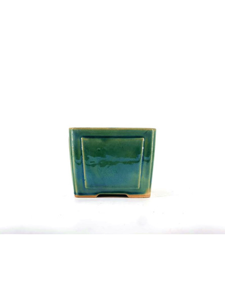 Tiesto cuadrado semicascada 14 cm verde BG229/2