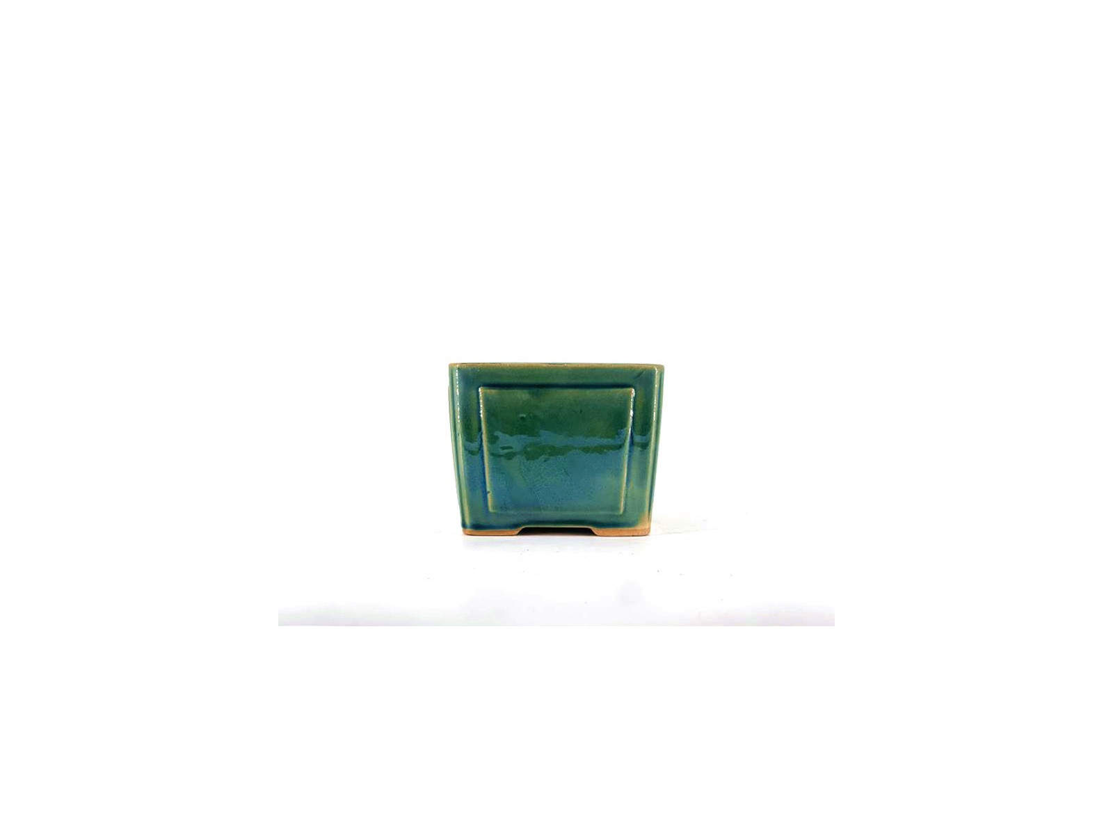Tiesto cuadrado semicascada 14 cm verde BG229/2