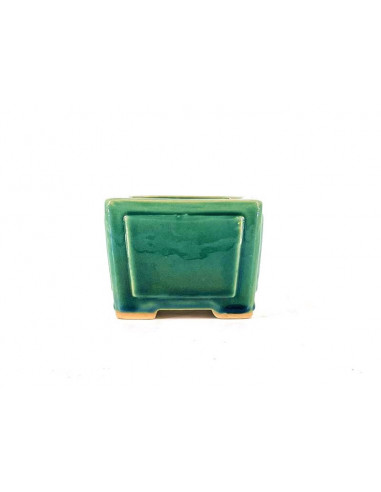 Tiesto cuadrado semicascada 10,5 cm verde BG229/1